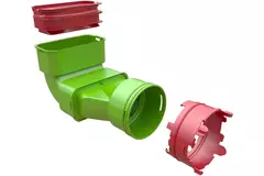 Ubbink Air Excellent 48C - 55SC curva reductor 90° - vertical