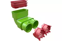 Ubbink Air Excellent 2x 23C - 55SC curva reductor 90° - vertical
