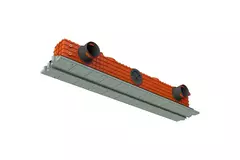 Difusor de ranura sin marco Ergovent 1050 mm con diámetro de conexión de 75 mm - modular - 1 ranura