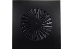 Difusor rotacional lamas fijas 400mm cuadrado - SWS 400 RAL 9005 30% brillo