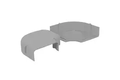 Codo plano ClimaConnect 90° para canal de montaje 100 mm - RAL 9010