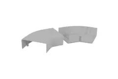 ClimaConnect 45° codo plano para conducto de montaje 100 mm - RAL 9010