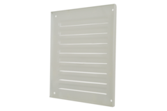 Rejilla exterior cuadrada 150x150mm aluminio - RAL9010