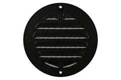 Rejilla exterior redonda 125 mm aluminio - RAL9005 30% brillo