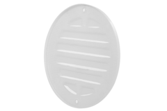 Rejilla exterior redonda 200 mm aluminio - RAL9016