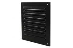 Rejilla exterior cuadrada 200x200 mm aluminio - RAL9005 30% brillo