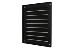 Rejilla exterior cuadrada 200x200 mm aluminio - RAL9005 30% brillo