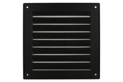 Rejilla exterior cuadrada 200x200 mm aluminio - RAL9005 30% brillo