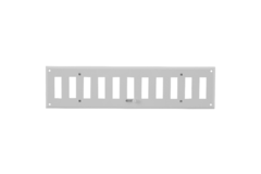 Rejilla de pared ajustable 400x100 mm metal - RAL 9016