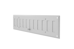 Rejilla de pared ajustable 400x100 mm metal - RAL 9016