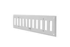 Rejilla de pared ajustable 400x100 mm metal - RAL 9016