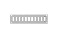 Rejilla de pared ajustable 400x100 mm metal - RAL 9016