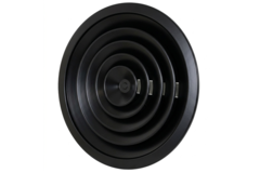 Difusor de techo redondo con motivo fijo Ø 150 mm - RAL9005 30% brillo