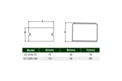 Pieza de conexión ClimaConnect para conducto de montaje 100 mm - RAL 9010
