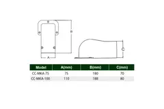 Tapa de pared ClimaConnect para conducto de montaje 100 mm - RAL 9010