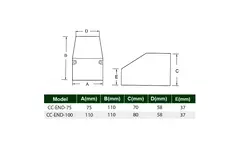 Pieza final ClimaConnect para conducto de montaje 100 mm - RAL 9010