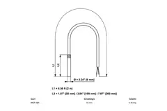 Sensor de temperatura por cable Belimo Ni1000TK5000 50x6 mm - 2 metros - 01CT-1DH