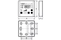 Módulo de control ambiental Belimo para CO₂, humedad y temperatura - Pantalla táctil ePaper - MP-Bus - P-22RTM-1800D-1