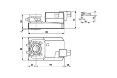 Accionamiento de válvula modulante Belimo con terminales de conexión 24V - 2-10V - 20 Nm - SM24A-SR-TP