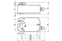 Actuador de válvula modulante Belimo con retorno por muelle 24V - 2-10V - MP-Bus - 4 Nm - LF24-SR