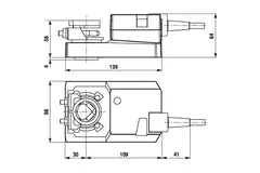 Actuador de válvula rotativa Belimo 24V - apertura/cierre y 3 puntos - 20 Nm - SM24A