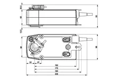 Actuador de válvula modulante Belimo con retorno por muelle 24V - 2-10V - 10 Nm - NF24A-SR