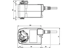 Actuador de válvula rotativa Belimo con retorno por muelle 24V - abrir/cerrar - 2,5 Nm - TF24