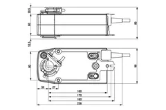 Actuador de válvula rotativa Belimo con retorno por muelle 24-240V - 20 Nm - SFA