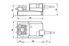 Actuador de válvula modulante Belimo 24V - 2-10V - 20 Nm - SM24A-SR