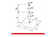 Soporte de tubo Spiro ajustable Econox - 300x300 mm