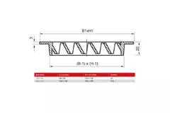 Rejilla exterior aluminio 100x100 mm - Aluminio