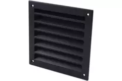 Rejilla exterior de aluminio 100x100 mm - RAL 9005