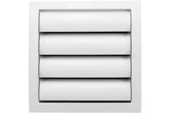Rejilla de ventilación de sobrepresión de lamas de 190x190 de diámetro: 150 blanco - ND15Z