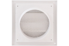 Rejilla de ventilación de sobrepresión de lamas de 190x190 de diámetro: 150 blanco - ND15Z
