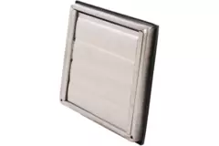 Rejilla frontal de acero inoxidable de 125 mm con aletas móviles de entrada alta - EL-SS-OP125 SS