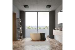 Válvula ClimaConnect Design cuadrada de Ø 125 mm - negra