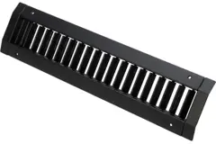 Rejilla de conducto ClimaConnect con doble ajuste, 1025 x 125 mm, para tubos de 315 a 900 mm - RAL 9005