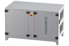 Cajas de tratamiento de aire Maxivent WTW con intercambiador de calor de contracorriente de 2000 m³/h con calentador eléctrico, horizontal a la derecha - PHE 2000 H EOJR