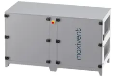 Cajas de tratamiento de aire Maxivent WTW con intercambiador de calor de contracorriente de 2800 m³/h con batería de agua caliente en posición horizontal a la derecha - PHE 2800 H WOJR
