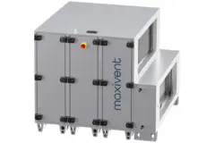 Cajas de tratamiento de aire Maxivent WTW con rueda de calor de 5000 m³/h y batería de agua caliente, horizontal a la izquierda - RHE 5000 H WOJL T 01