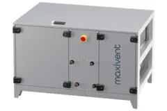 Cajas de tratamiento de aire Maxivent WTW con rueda de calor de 1500 m³/h, con batería de agua caliente y batería de agua fría, disposición horizontal a la derecha - RHE 1500 H WKJR
