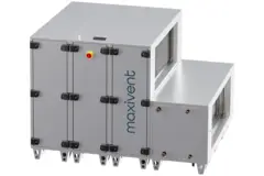 Cajas de tratamiento de aire Maxivent WTW con rueda de calor de 7600 m³/h, con batería de agua caliente y batería de agua fría, disposición horizontal a la izquierda - RHE 7600 H WKJL T 02