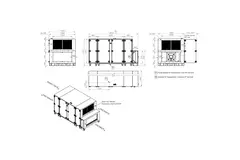 Cajas de tratamiento de aire Maxivent WTW con intercambiador de calor de contracorriente de 4200 m³/h con batería de agua caliente, horizontal a la derecha - PHE 4200 H WOJR T 01