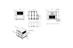 Cajas de tratamiento de aire Maxivent WTW con rueda de calor de 7600 m³/h y batería de agua caliente, disposición horizontal a la izquierda - RHE 7600 H WOJL T 02