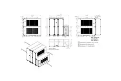 Cajas de tratamiento de aire Maxivent WTW con rueda de calor de 5000 m³/h y batería DX, horizontal a la derecha - RHE 5000 H ODJR T 01