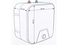 Calentador eléctrico de cocina Kizura Close-in de 10 litros