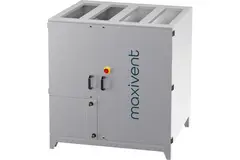 Cajas de tratamiento de aire Maxivent WTW con rueda de calor de 1050 m³/h y batería de agua caliente, disposición vertical a la izquierda  - RHE 1050 V WOJL