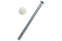 Tornillo central con tapa protectora blanca