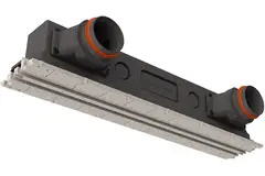 Difusor de ranura Ergovent sin marco 1050 mm con diámetro de conexión 125 mm - climatización - 2 ranuras
