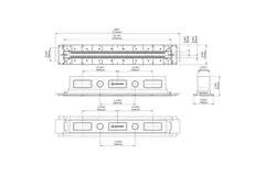 Difusor de ranura Ergovent sin marco 1050 mm con diámetro de conexión 125 mm - climatización - 2 ranuras